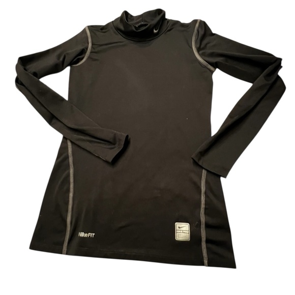 Nike Tops - Nike Pro Tight size S 4-6 Turtleneck Black